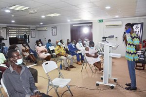 gambia......Mr Martin Kyere survivor and spokesperson for the survivors speaking at the program. PhotoVincent Dzatse
