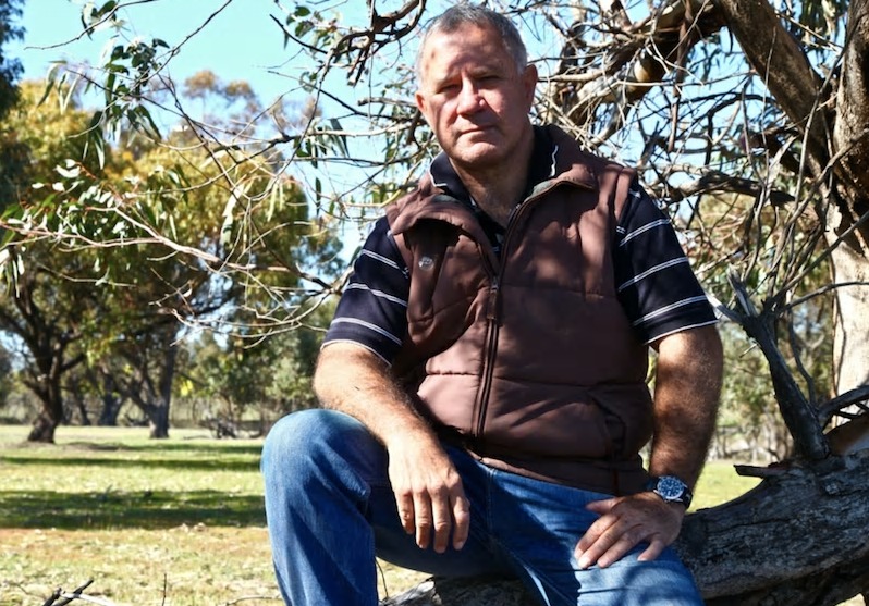 White farmer Terry Alderdice