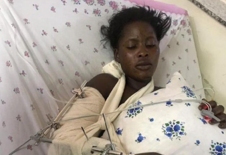 Agnes Nakavuma in hospital