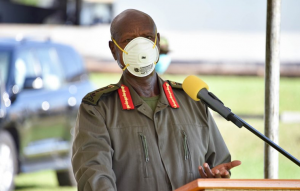 President Museveni masked