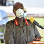 President Museveni masked