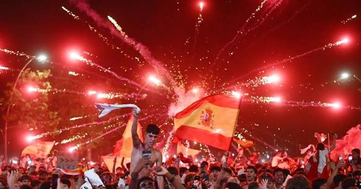 Wild celebrations in Madrid after Spain seal FIFA World Cup victory